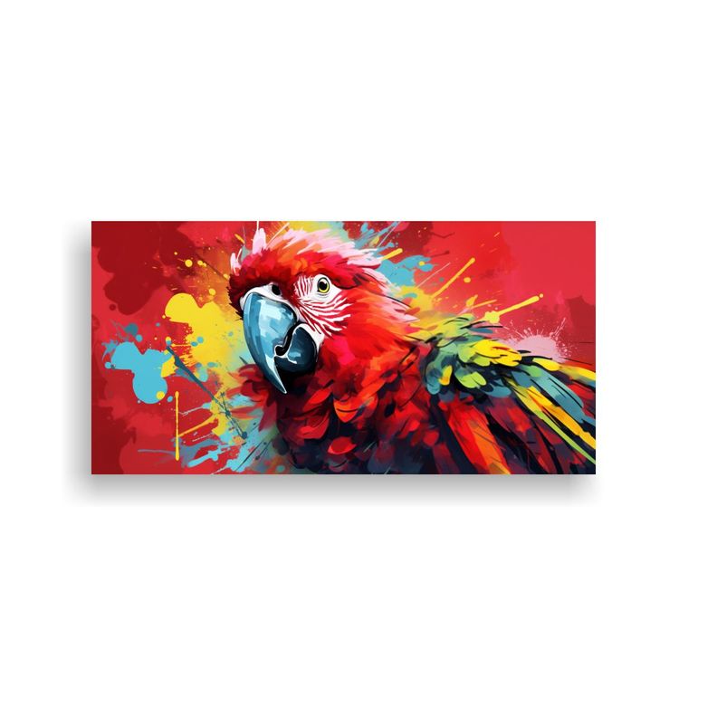 Cuadro Representación Amazon Parrot Pop Art En Ro 160x80cm-0