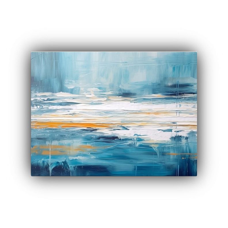 Cuadro Abstracto: Composición Dinámica De Costa Sutil 60x40cm-0