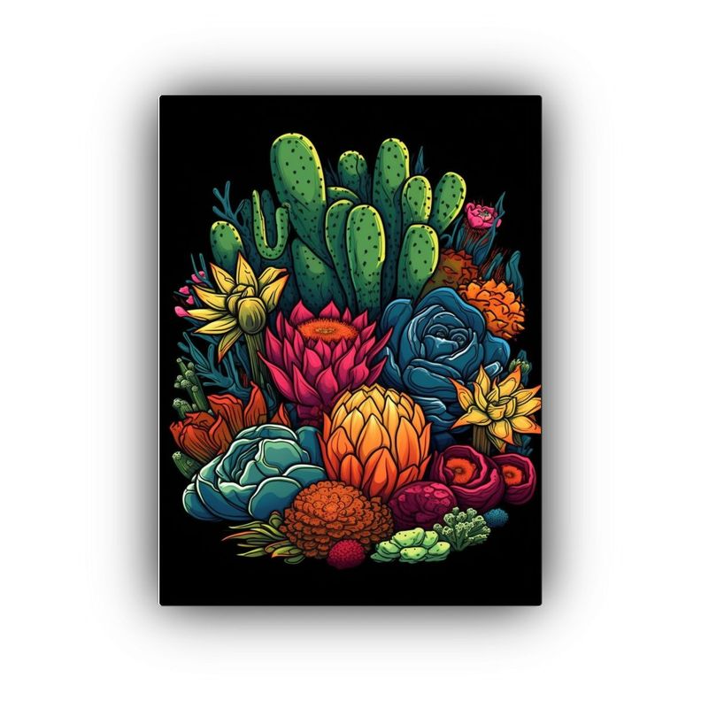 De Colorear De Cactus Y Suculentas Con Arte 50x75 Cm-0