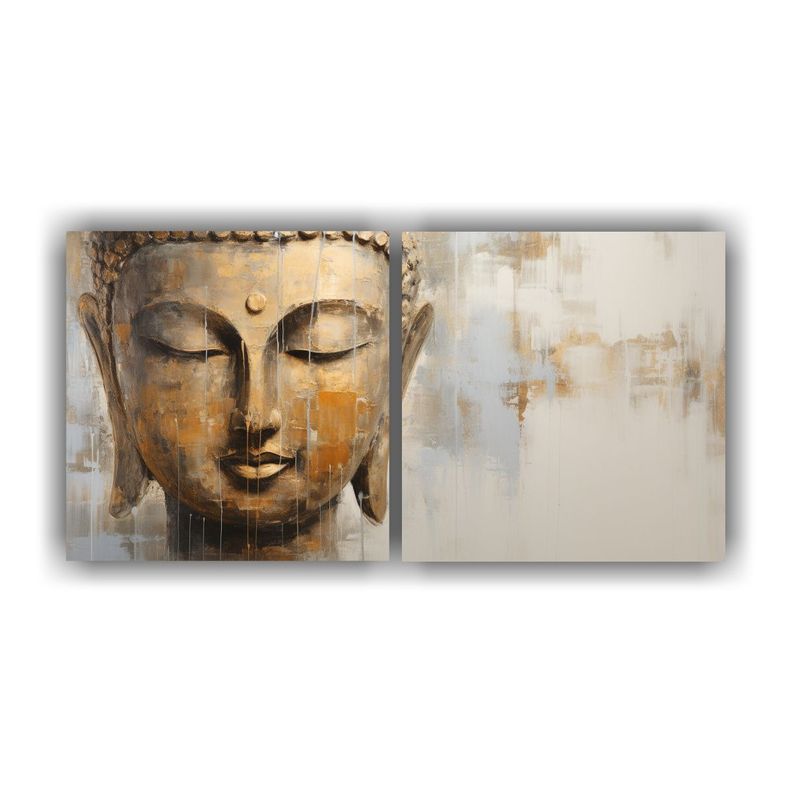 Pinturas Decorativas De Lienzo Abstracto De Buda 60x30 Cm-0