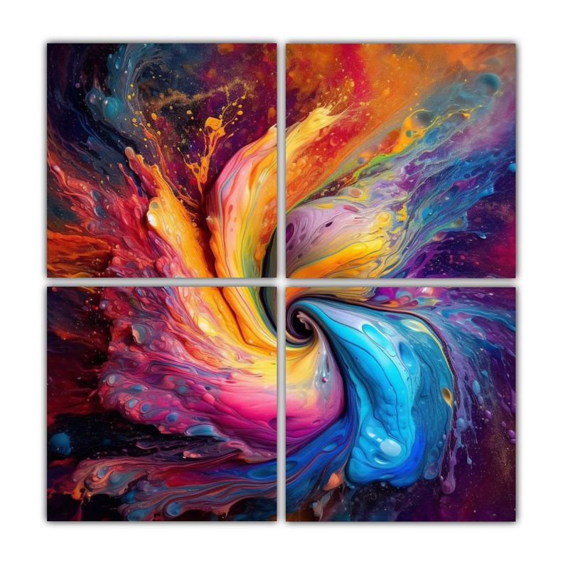 Cuadros Finas Líneas Duradero Con Remolino De 120x120 Cm-0