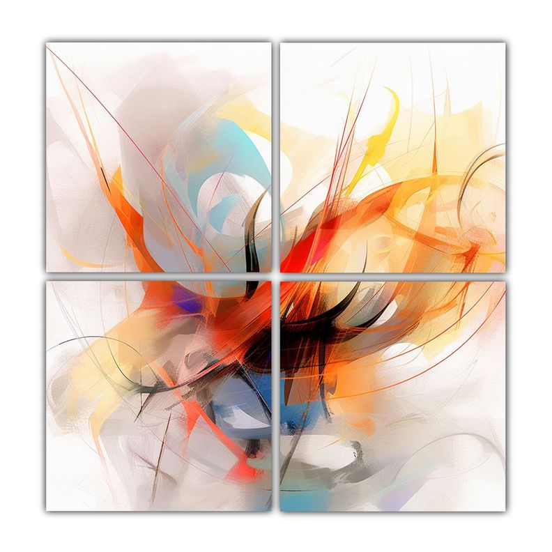Pinturas Decorativas De Arte Digital Abstraccion 40x40 Cm