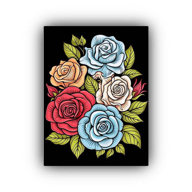 Cuadro Tela Sublimada Flores En Floración 30x45cm-0