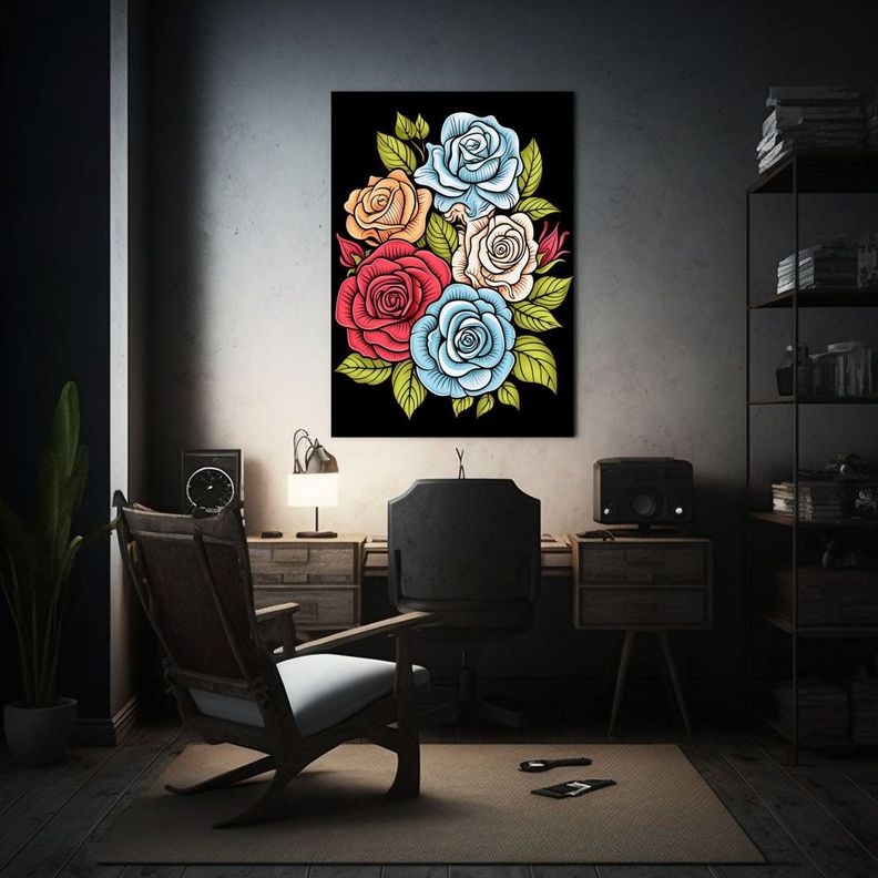 Cuadro Tela Sublimada Flores En Floración 30x45cm-2
