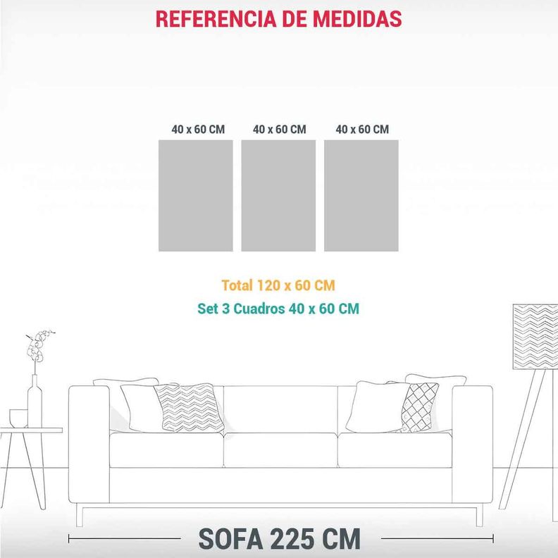Pinturas Decorativas Set 2 Artes Forma Impactante 120x60 Cm-1