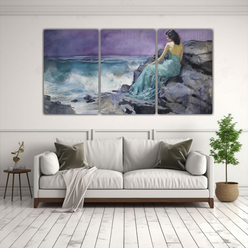 Pinturas Decorativas Set 2 Artes Forma Impactante 120x60 Cm-2
