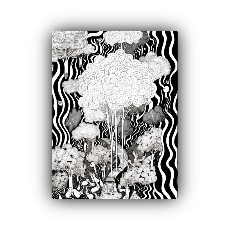 Tela En Bastidor Horizontal Para Libros De Colorear Infantil 20x30cm-0