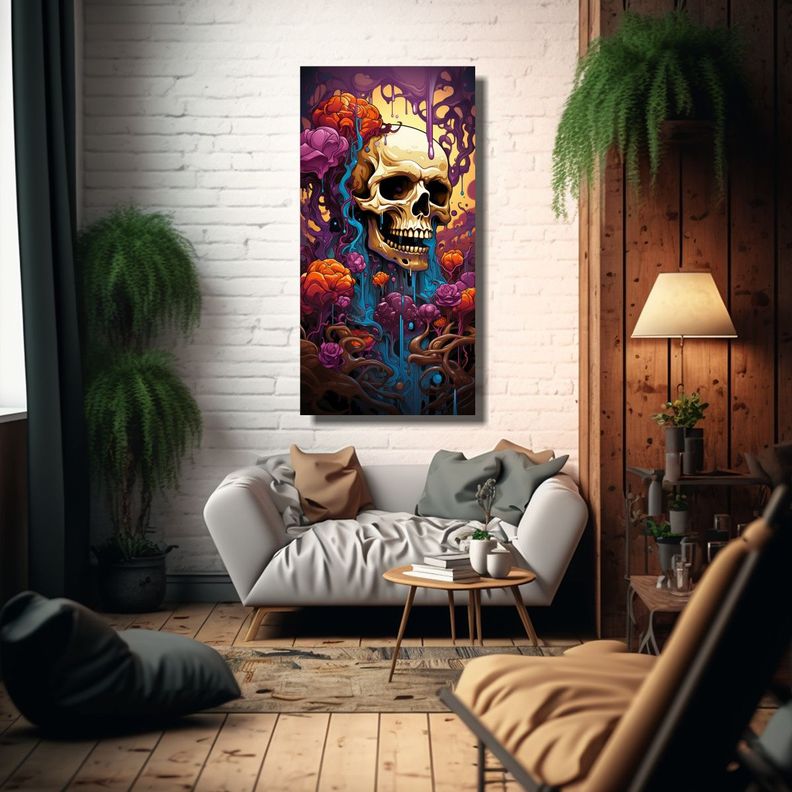 Pintura Decorativa Neon Multicolor Con Movimiento 60x120cm-2