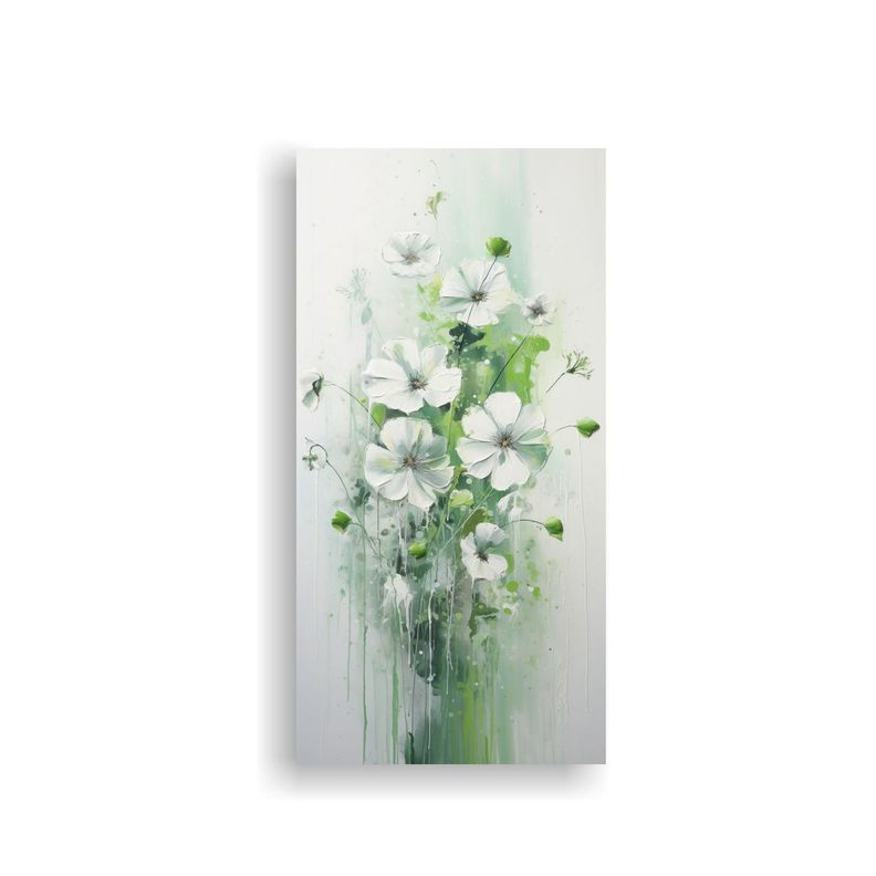 Pintura Acrílica Sin Costuras En Bastidor Blanco 50x100 Cm-0