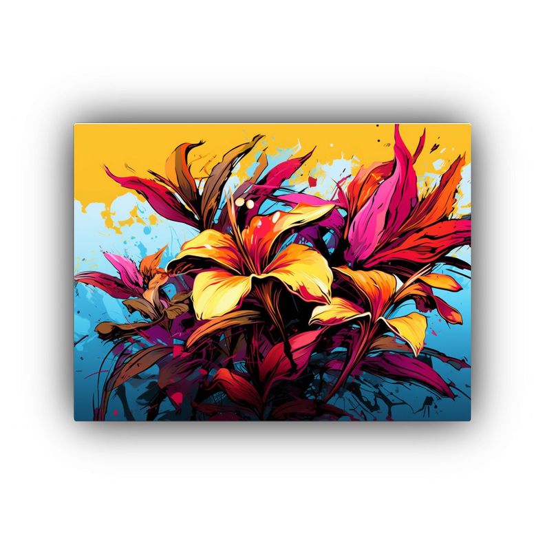 Pintura Decorativa: Árbol Tropical En Colores 30x20cm