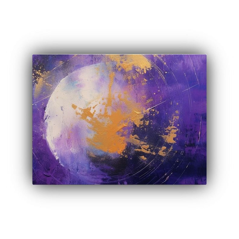 Pintura Abstracta Expresiva De La Naturaleza Viva En Negro 50x40cm