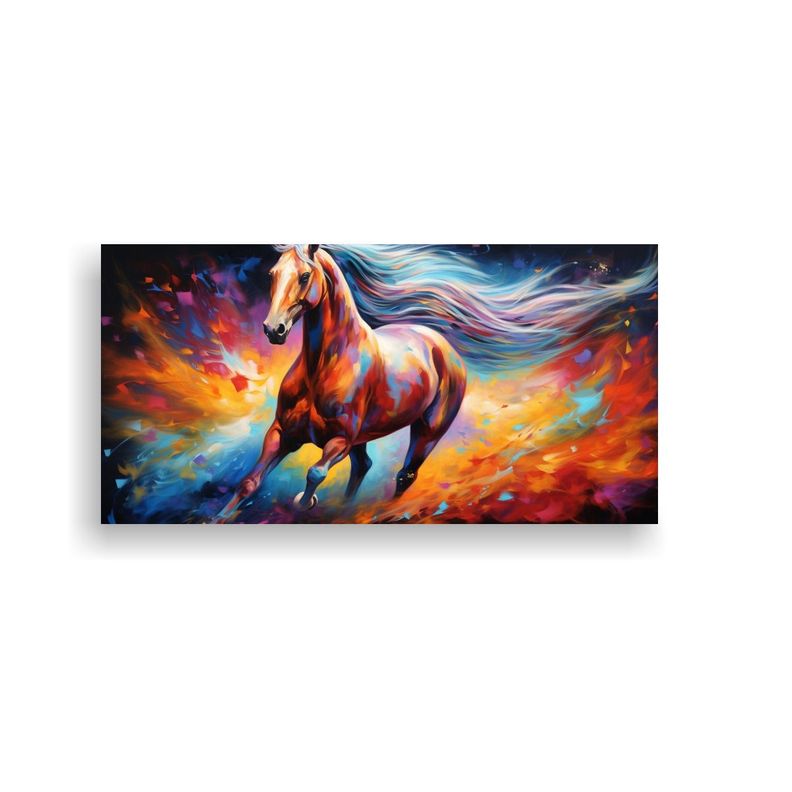 Pintura Al Estilo óleo Estilo árabe Caballo 40x20cm-0