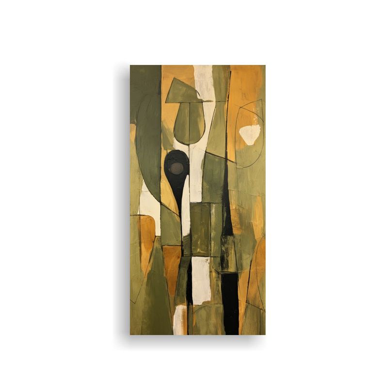 Lienzo Abstracto Siglo Medio Geo Pintura Al óleo 60x120cm-0