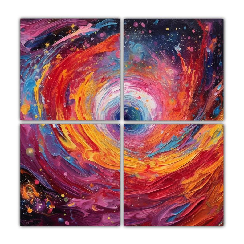 Pintura Abstracta Para Crear Una Decoracion De 40x40 Cm