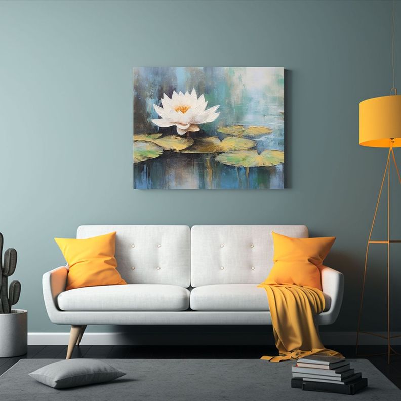 Cuadro Fantasía Abstracto Moderno: Pintura Al óleo Inusual 60x40cm-2