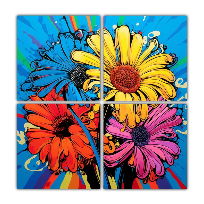 Cuadro De Decoracion Con Textura Pop Art De 120x120 Cm