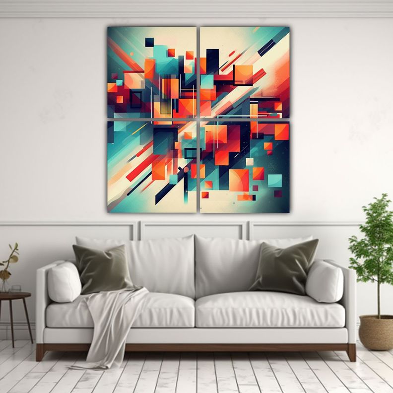 4 Pinturas Acuarela Originales De Alta Calidad 200x200 Cm-2