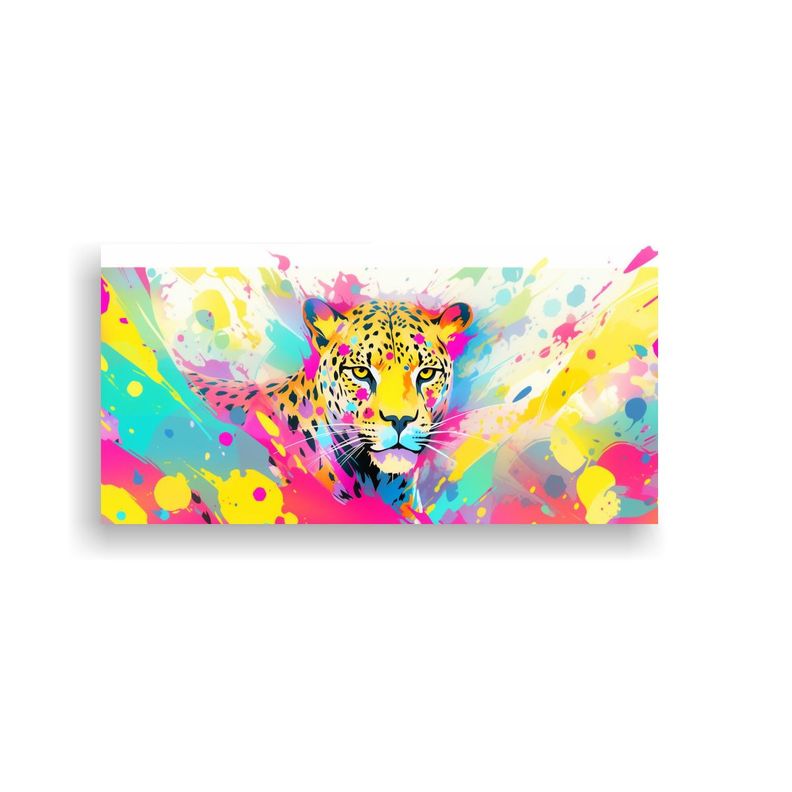 Lienzo De Tela Resistente A Leopardos En Colores 60x30cm-0
