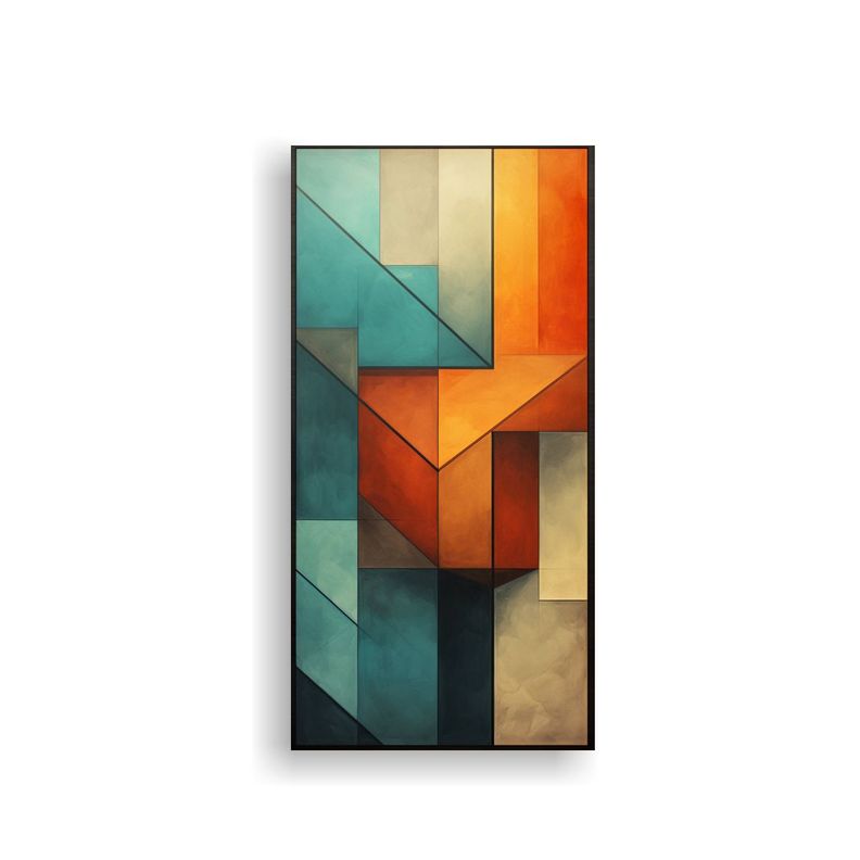 Cuadro Decorativo Geométrico Vintage De Pared 70x140cm-0