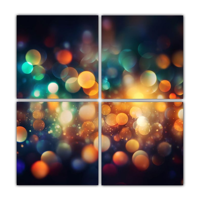 Cuadros Acuarela Coloridos Con Fondo De Luces 200x200 Cm-0