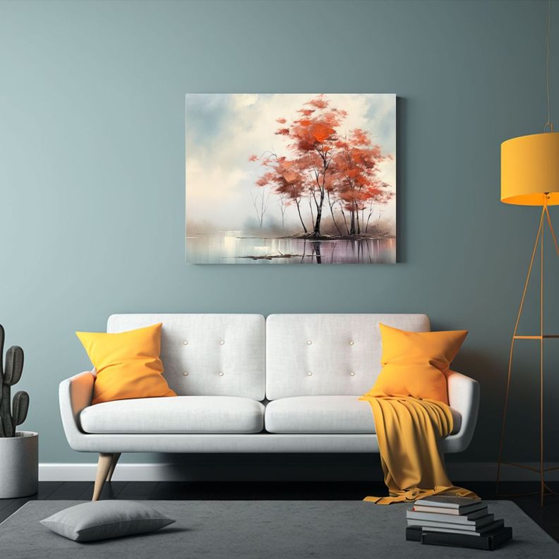 Pintura Al óleo De Arte Moderno: Tarde Brumosa 30x20cm-2