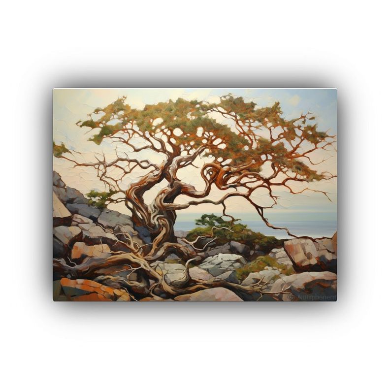 Pintura Lienzo Tela Moderna árbol Arbutus Estilo óleo Deta 40x30cm-0