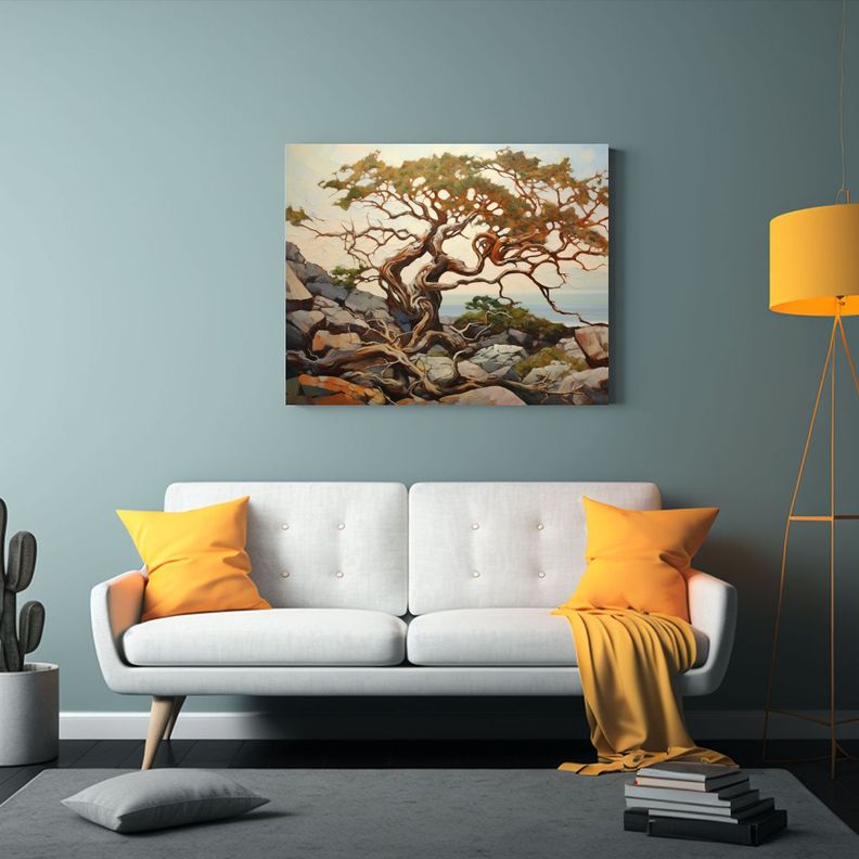 Pintura Lienzo Tela Moderna árbol Arbutus Estilo óleo Deta 40x30cm-2