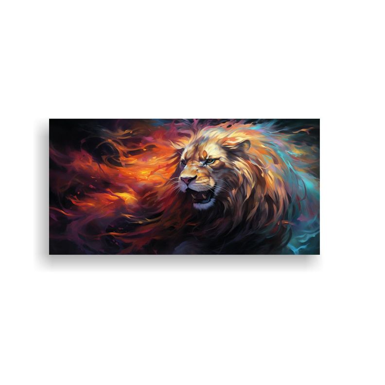 Pintura Al Estilo óleo De Animales Legendarios 160x80cm