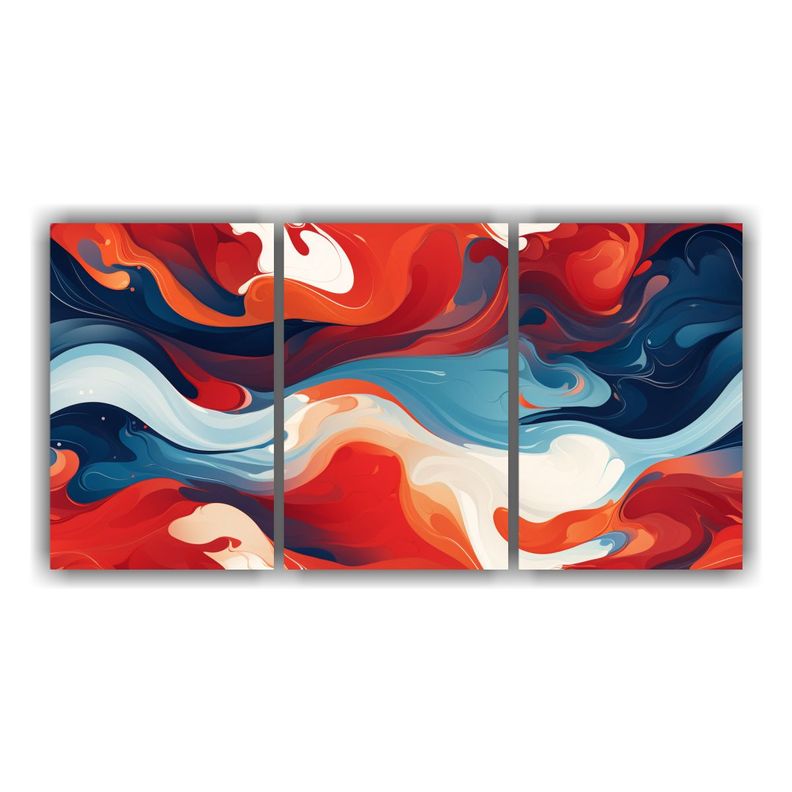 Set 3 Cuadros Abstractos Simétricos 90x45 Cm-0