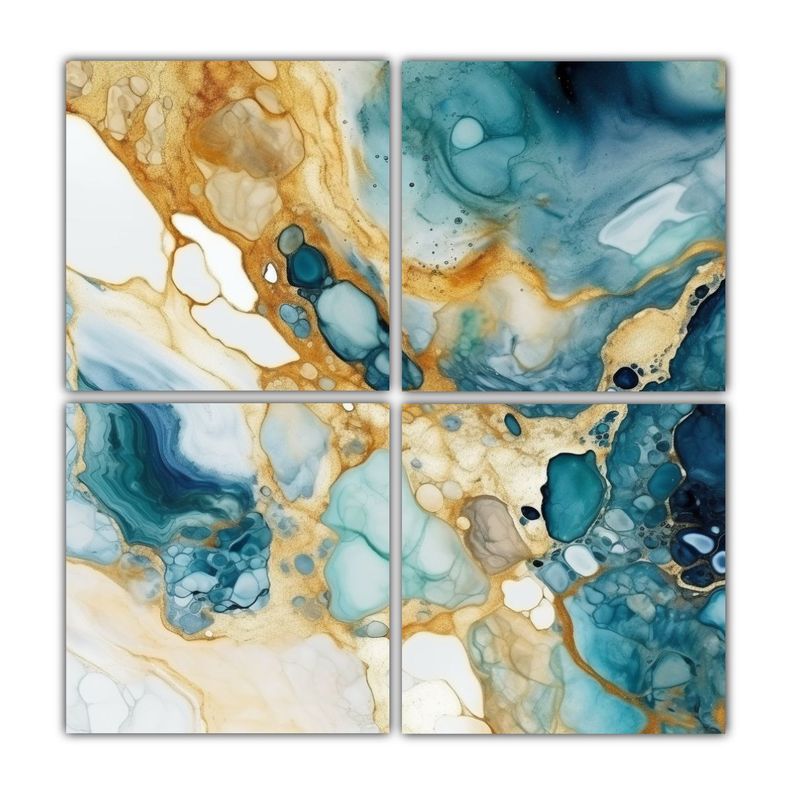 Cuadros Cuadro Marmol Textura Moderna Alcohol Ink 60x60 Cm