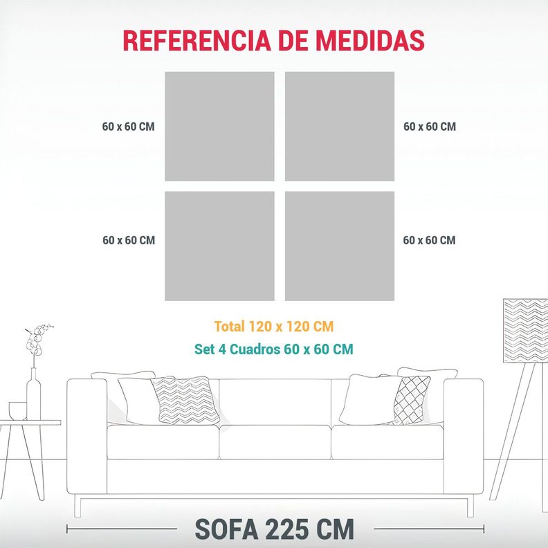 Cuadro Minimalista Pintura Al óleo Ciudad 120x120 Cm-1