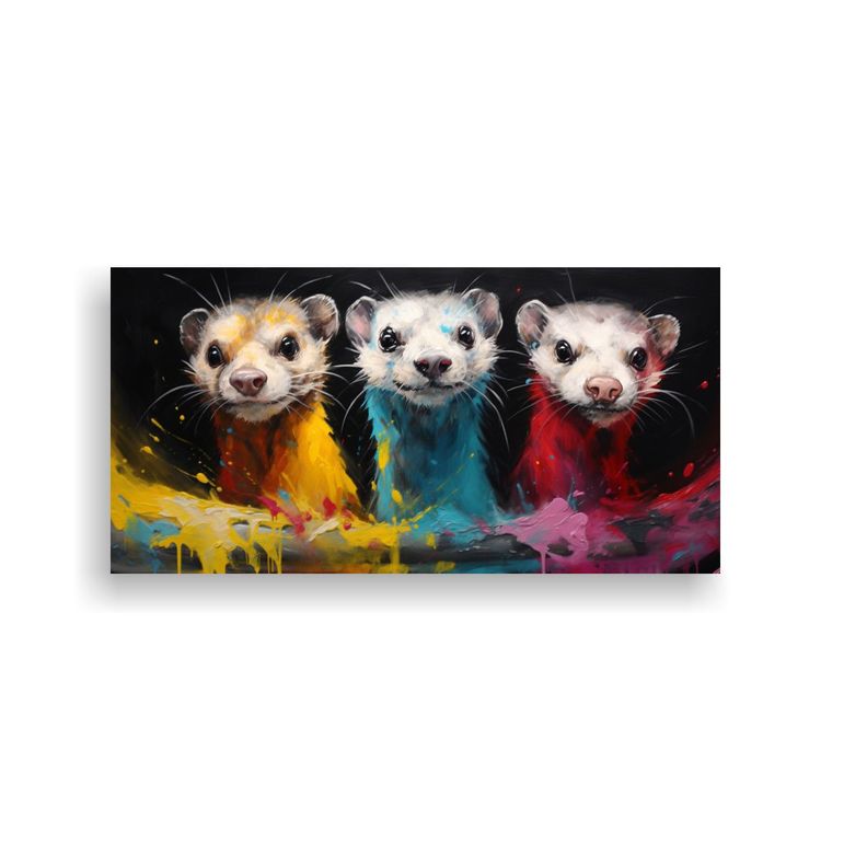 Pintura Al Estilo óleo Detallada Estilo Colorido  80x40cm-0