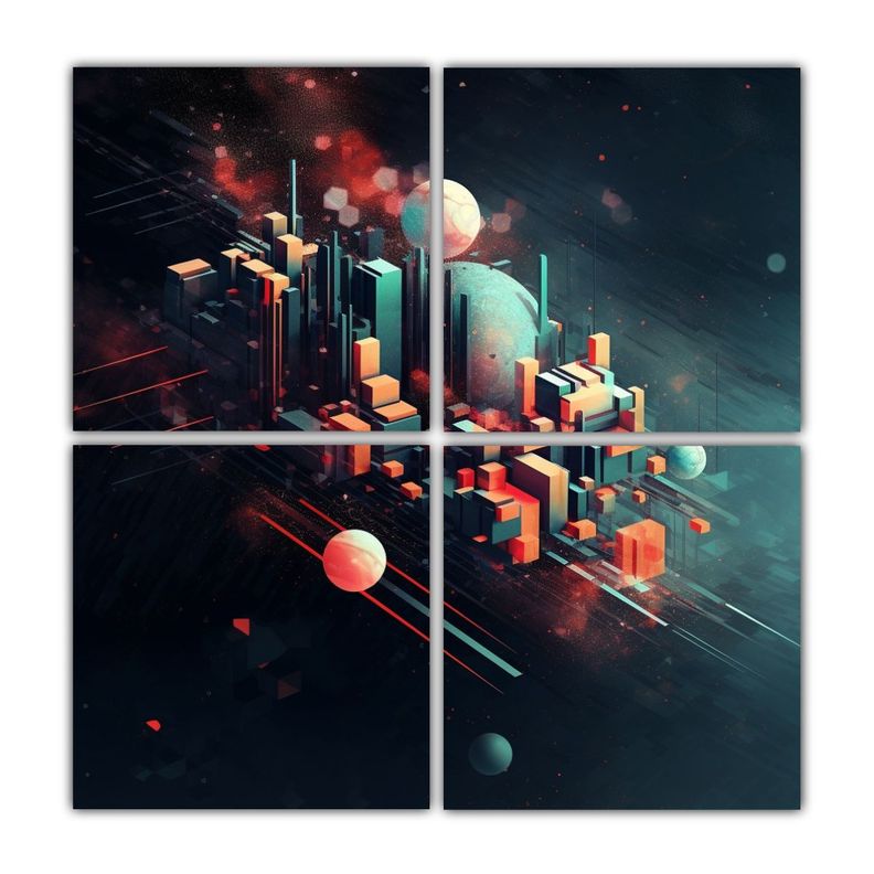 Exposicion Digital Dreams: Arte Pared Conceptual 60x60 Cm