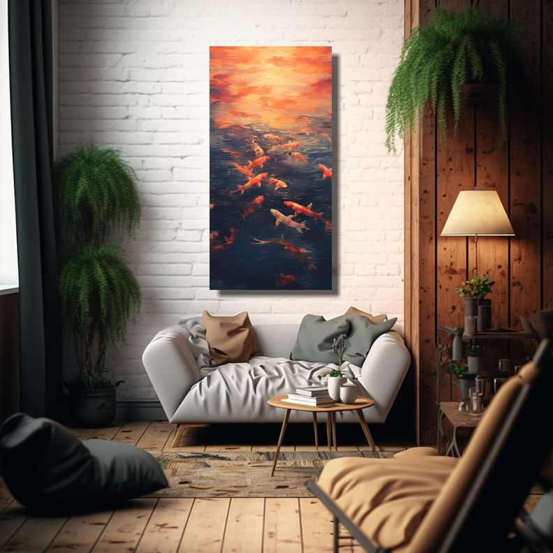 Cuadro Decorativo Vida Serenas Ondulaciones 60x120cm-2