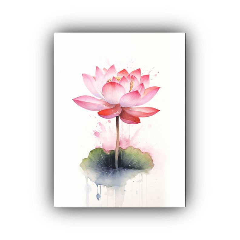 Tela En Bastidor: Cuadro Acuarela Exuberantes 20x30cm