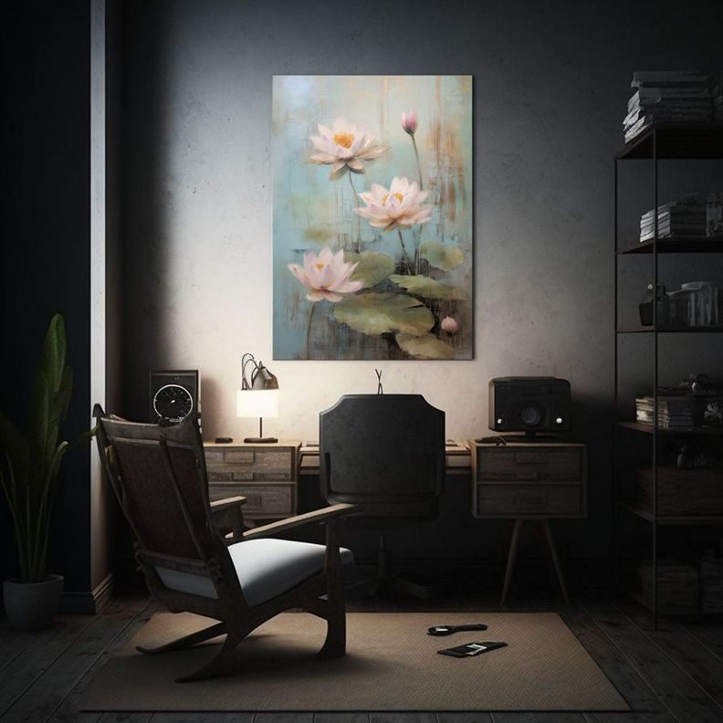 Pintura Al óleo Lienzo Inspiración Perspectiva 80x120cm-2