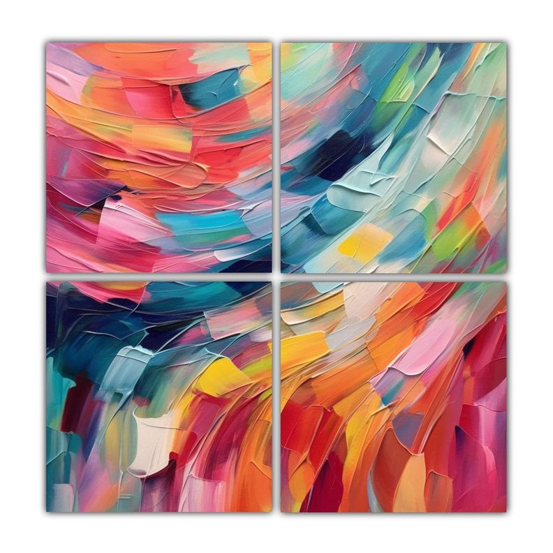 Cuadro Abstracto Alta Resolucion De Colores 60x60 Cm