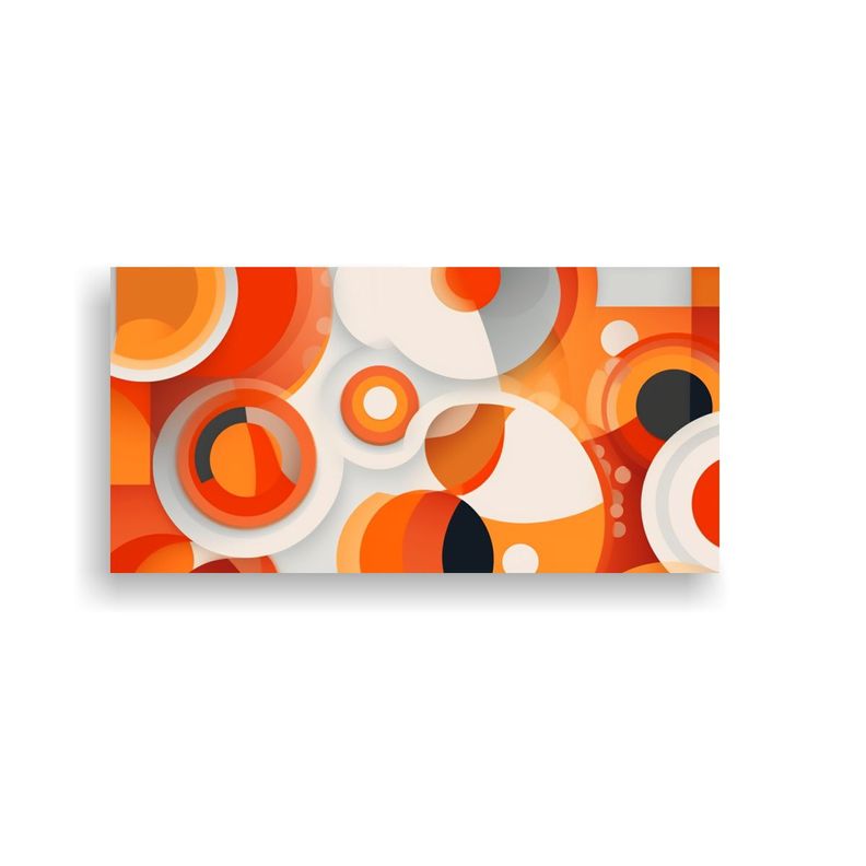Cuadro Abstracto Tela En Bastidor Moderno: 80x40cm-0