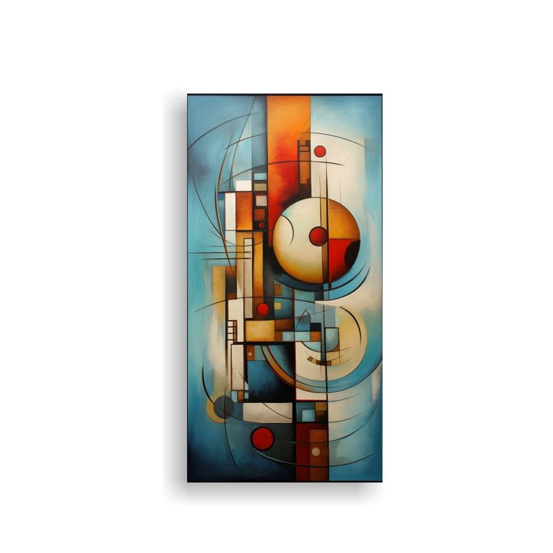 Cuadro Abstracto Con Marco Temática Abstracta 60x120cm-0