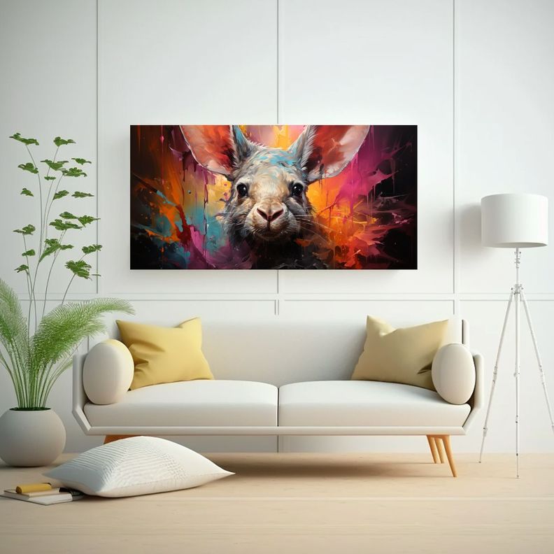 Lienzo Vintage Estilo Pintura Al óleo Colorido 80x40cm-2