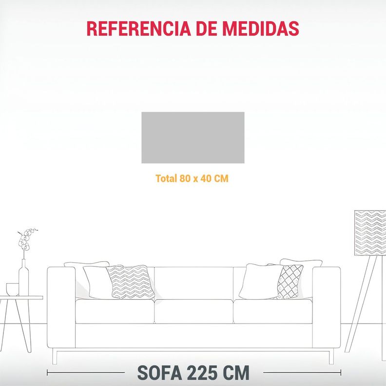 Pintura Acrílica En Blanco Con Salpicaduras 80x40cm-1