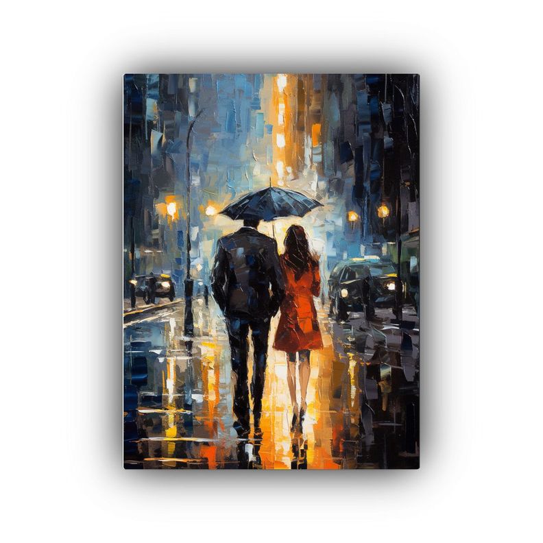 Pintura Al óleo Exclusiva Con Cuchillo En Lienzo 50x75cm-0