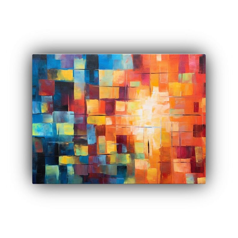 Cuadro Impreso: Pintura Al óleo Con Colores 30x20cm-0