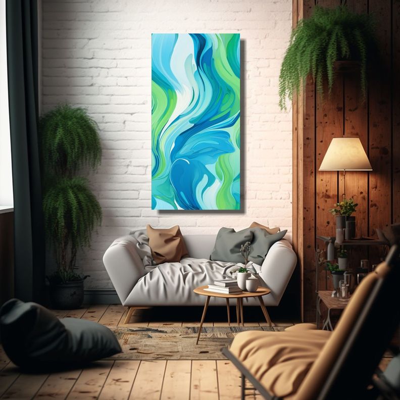 Pintura En Lienzo Juvenil Con Colores Vibrantes Y 50x100cm-2
