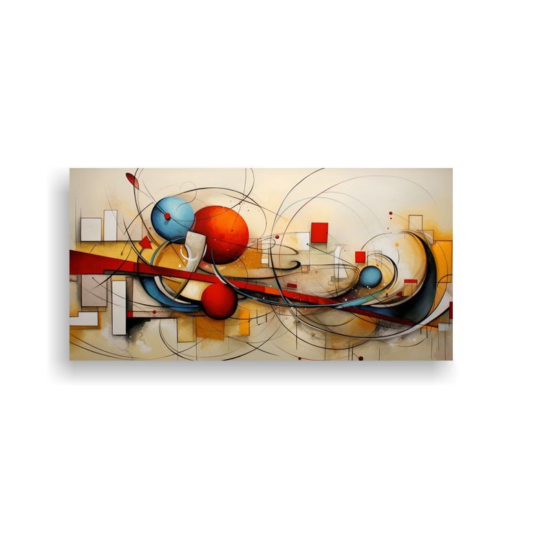 Cuadro Cuadro Abstracta Dinámica: Arte Famoso 60x30cm-0