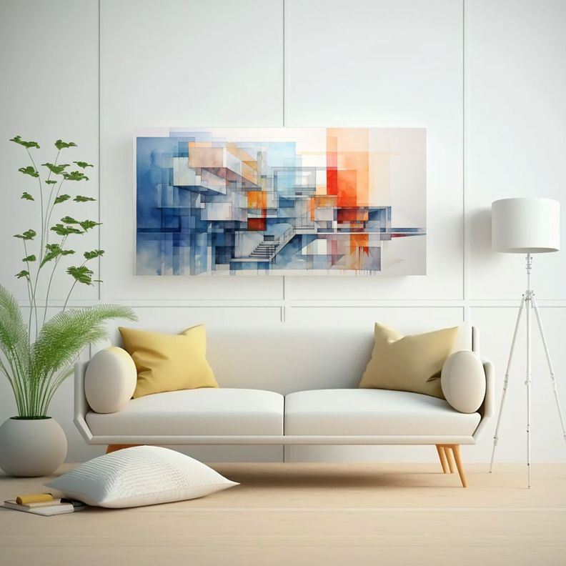 Cuadro Abstracto: Reinterpretación Impresionante 120x60cm-2