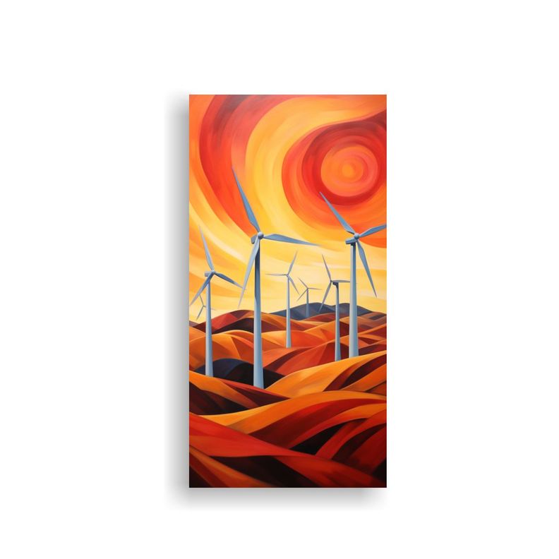 Cuadro De Diseño Para Sala: La Danza Abstracta 40x80cm-0