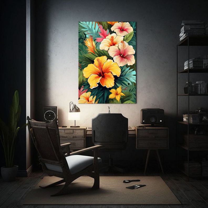 Paisaje Estival Majestuoso En El Campo Hawaiano 50x75 Cm-2