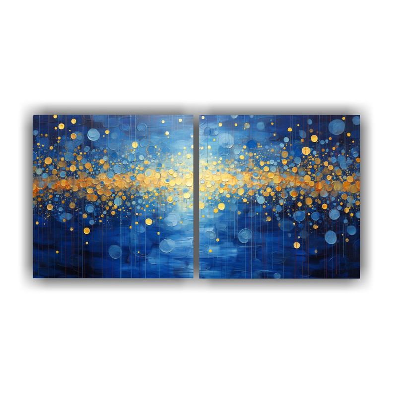 Pinturas Decorativas Estilo Puntillismo Luminoso 40x20 Cm-0