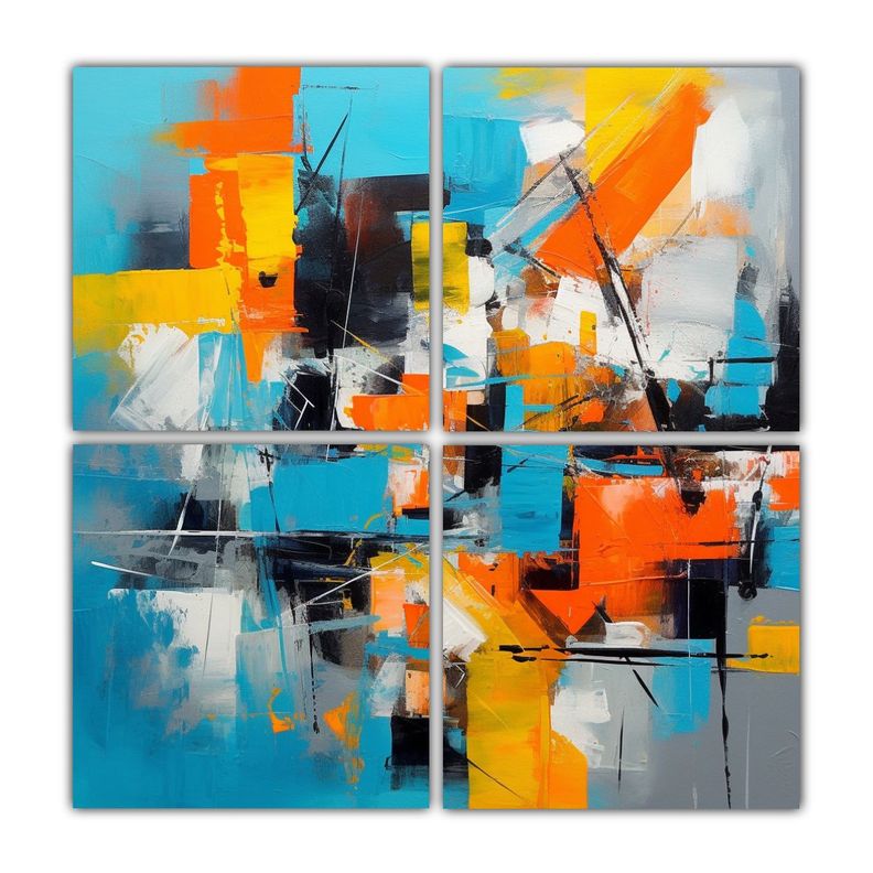Cuadro Decorativo De Tela: Expresion En Colores, 80x80 Cm